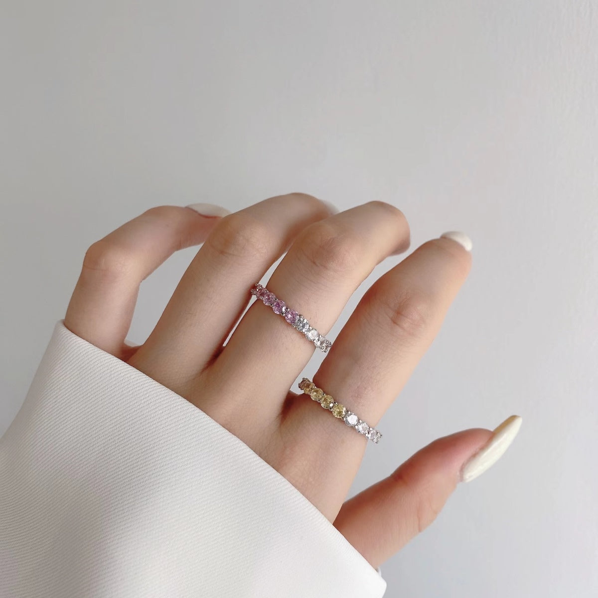 [HOT] Bague de tennis ronde scintillante