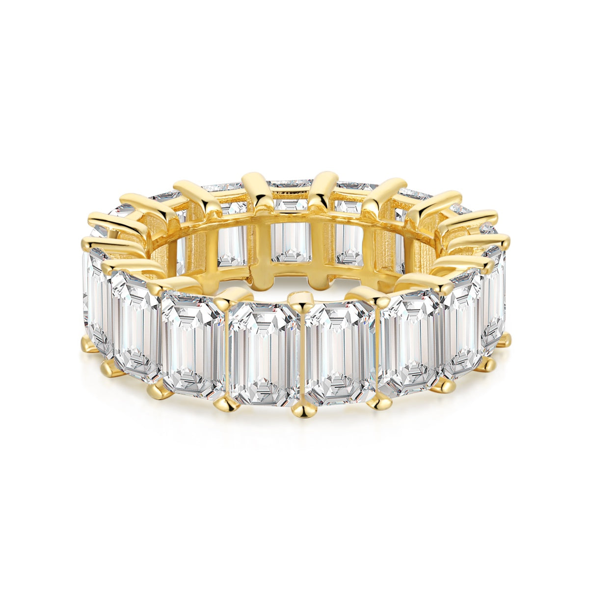 [HOT] Bague tennis élégante taille émeraude de 0,75 carat