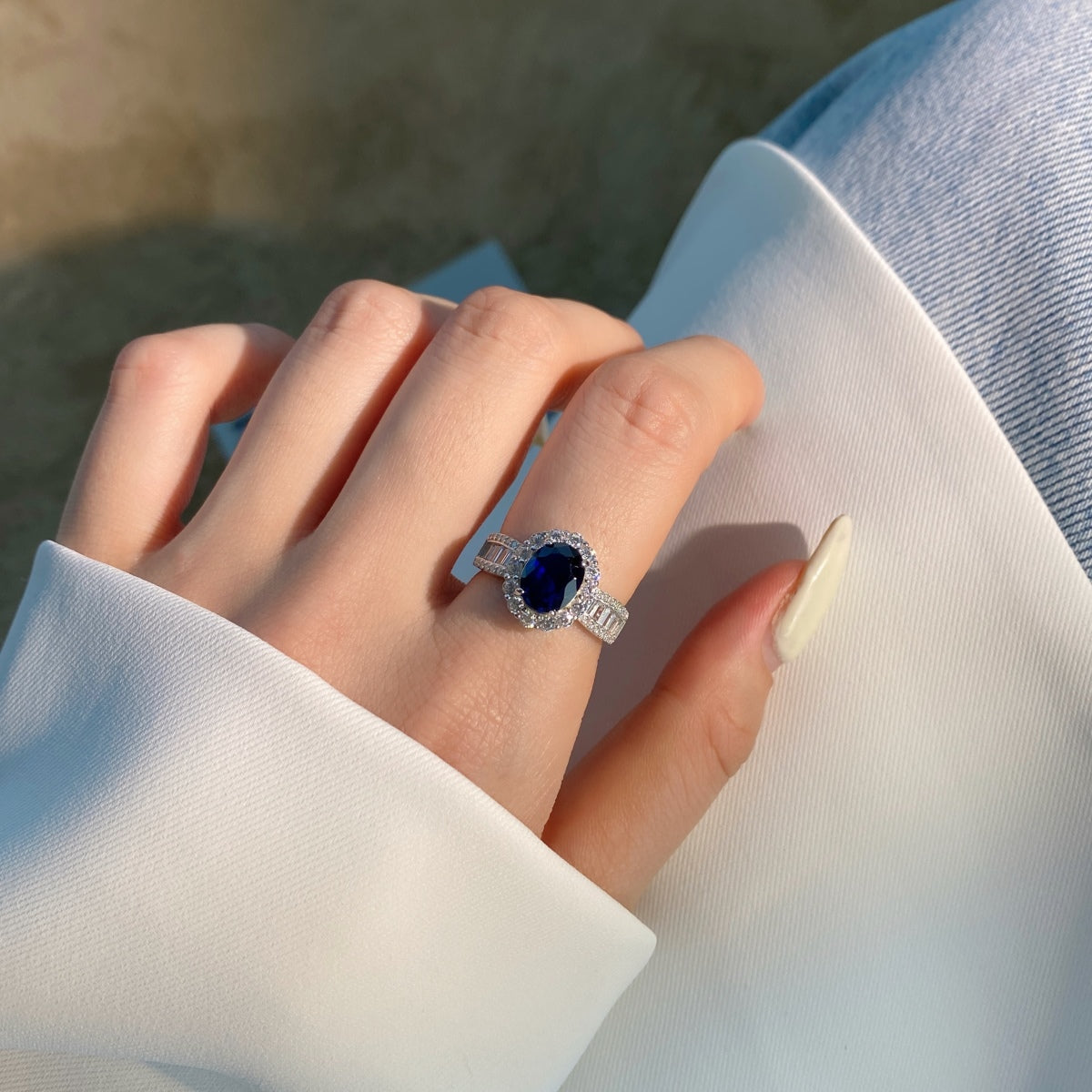 [HOT] Bague de banquet éblouissante et charmante de 1,5 carat à taille ovale