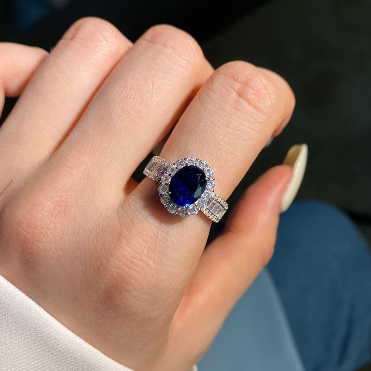 [HOT] Bague de banquet éblouissante et charmante de 1,5 carat à taille ovale