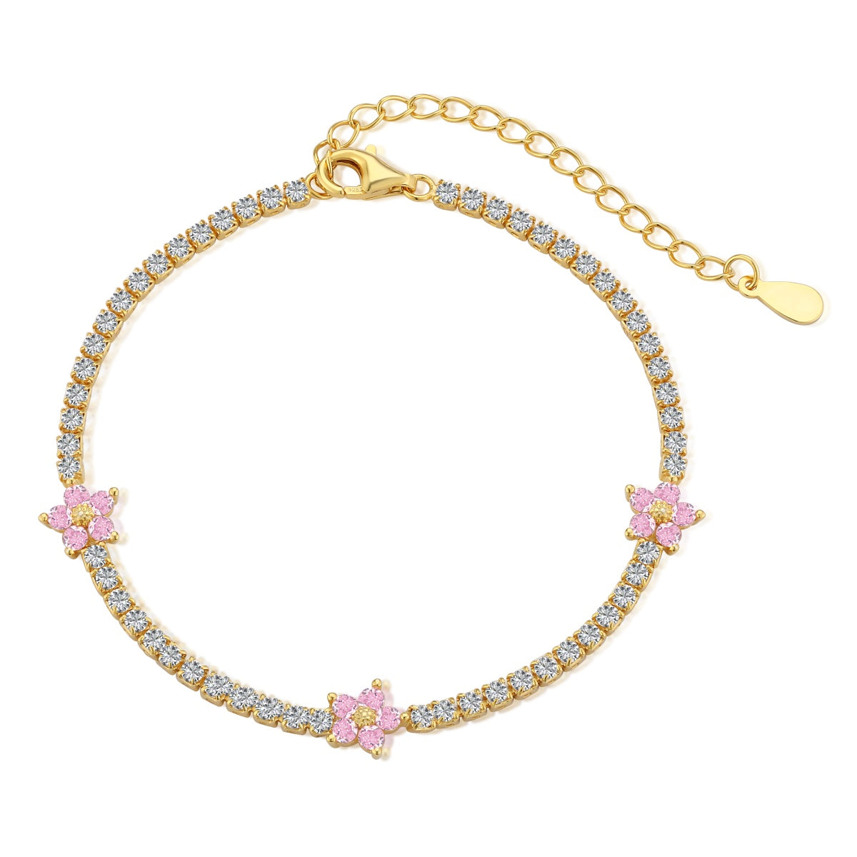 [HOT]Sparkling Flower Shape Tennis Bracelet