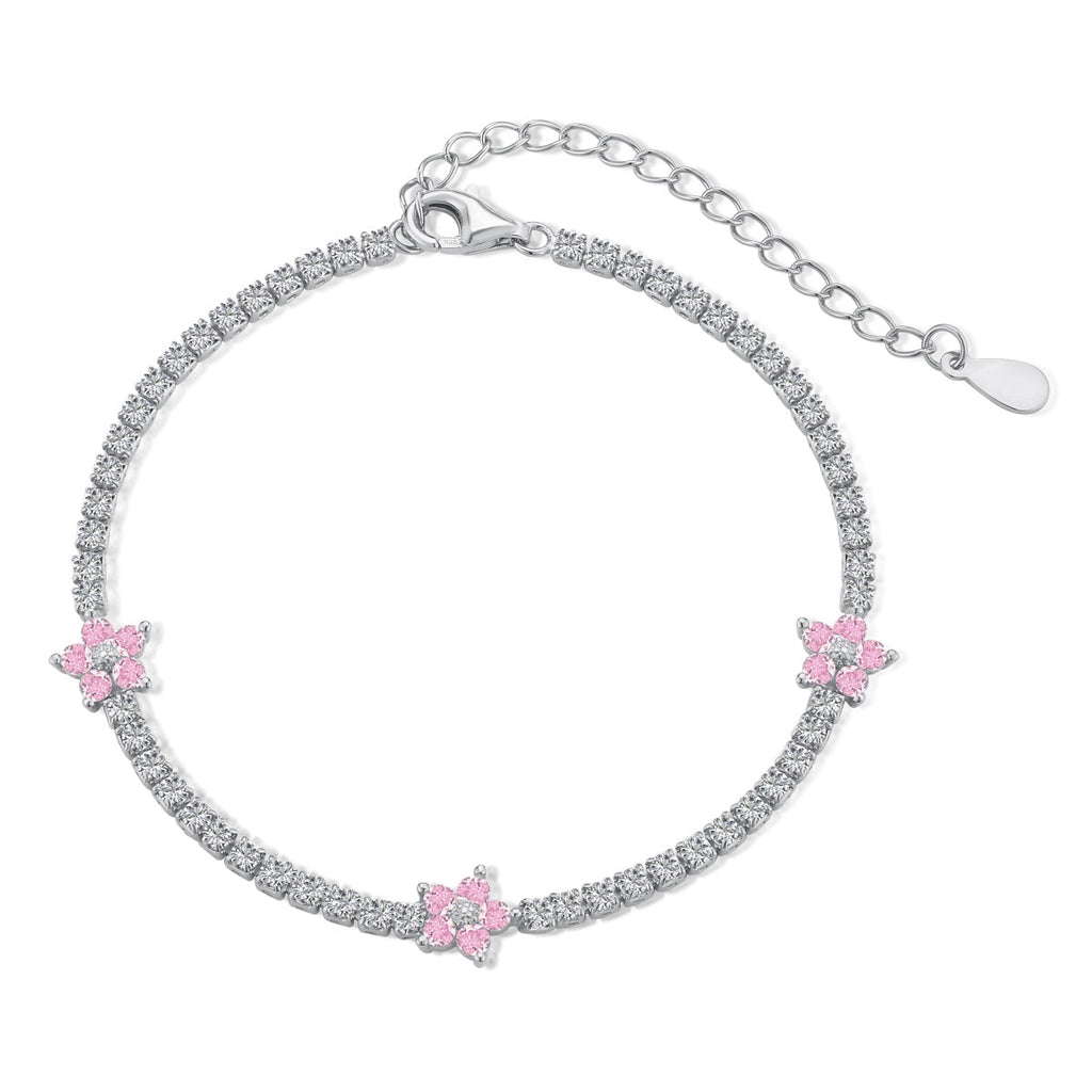 [HOT]Sparkling Flower Shape Tennis Bracelet