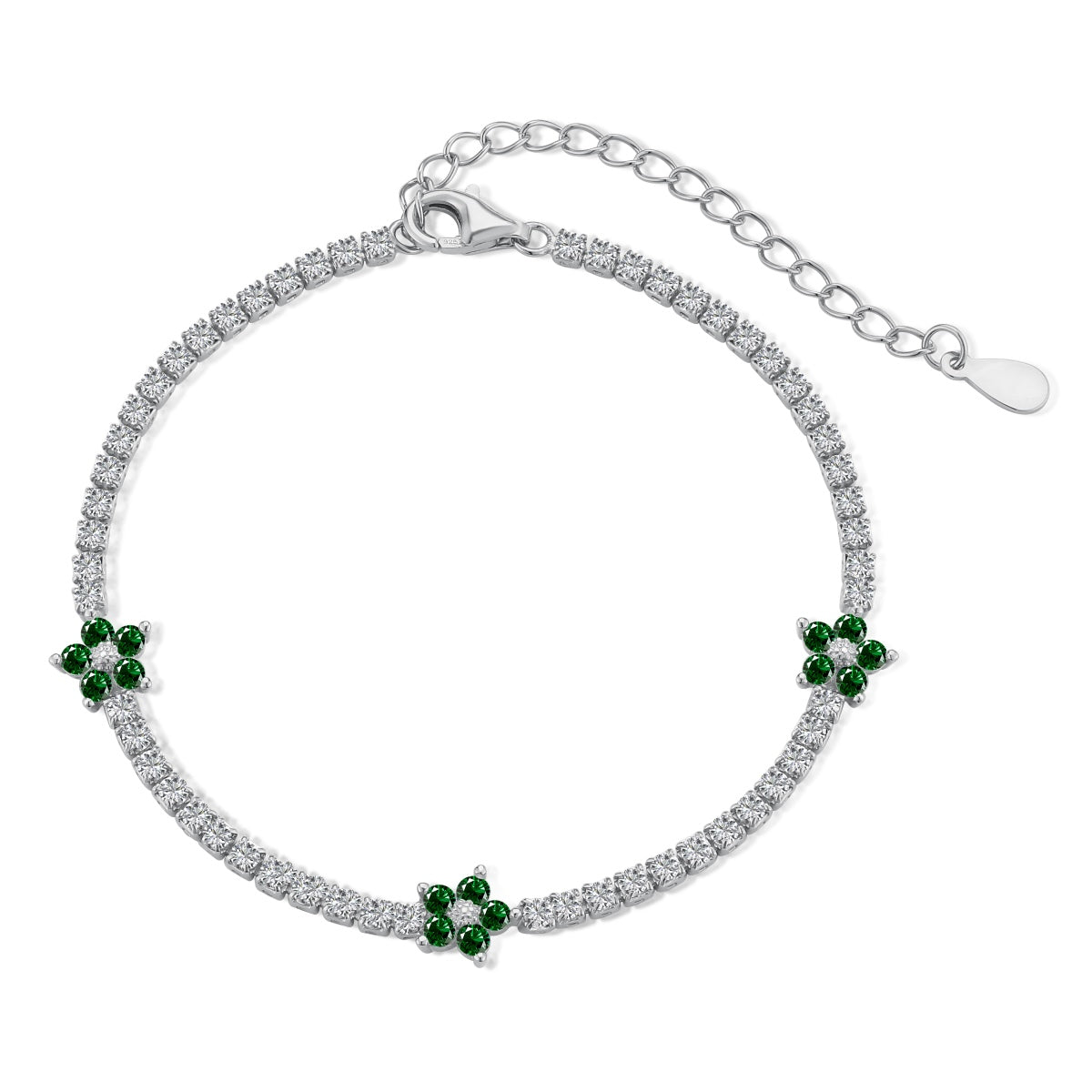 [HOT]Sparkling Flower Shape Tennis Bracelet