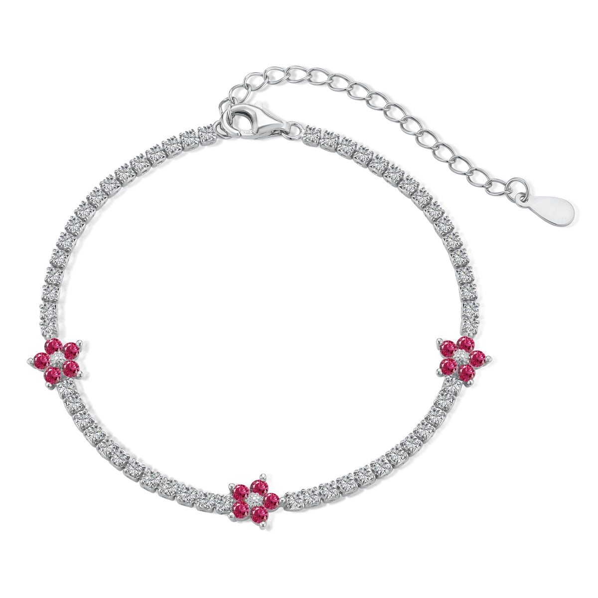 [HOT]Sparkling Flower Shape Tennis Bracelet