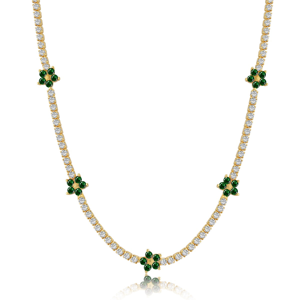 [HOT]Luxurious Colorful Flower Tennis Necklace
