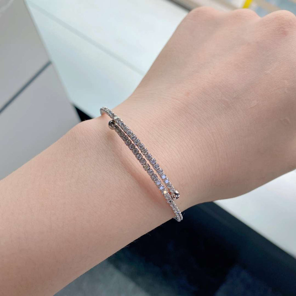 [HOT]Row of Diamonds Round Fashion Bracelet