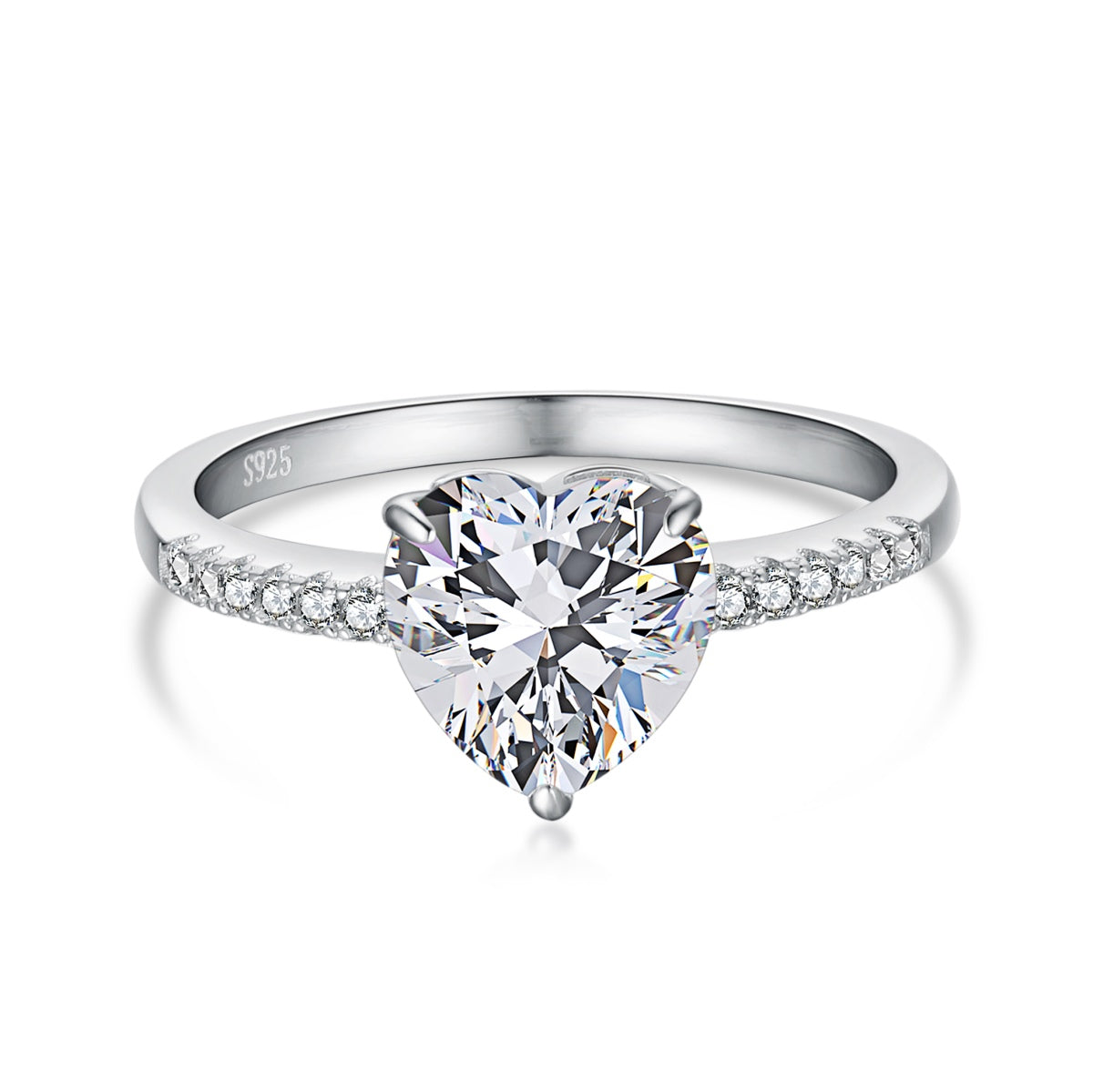 [HOT] Bague d'amoureux taille cœur éblouissante et brillante de 2,0 carats
