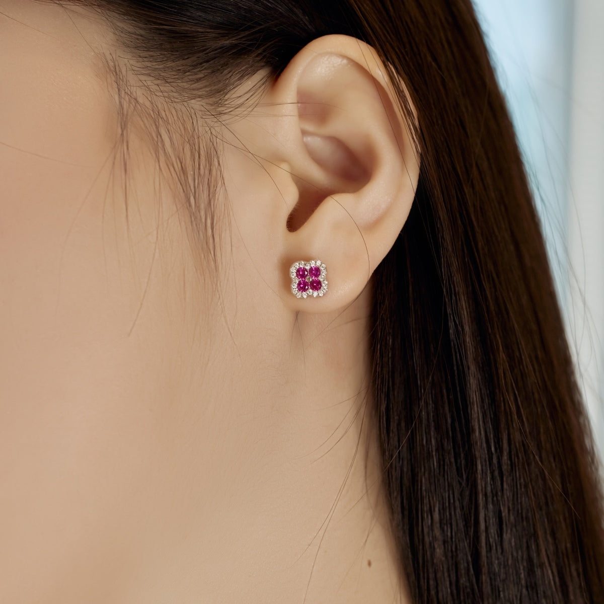 [HOT] Boucles d'oreilles en forme de fleur de trèfle à quatre feuilles
