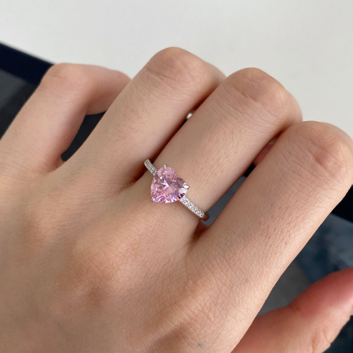 [HOT] Bague d'amoureux taille cœur éblouissante et brillante de 2,0 carats