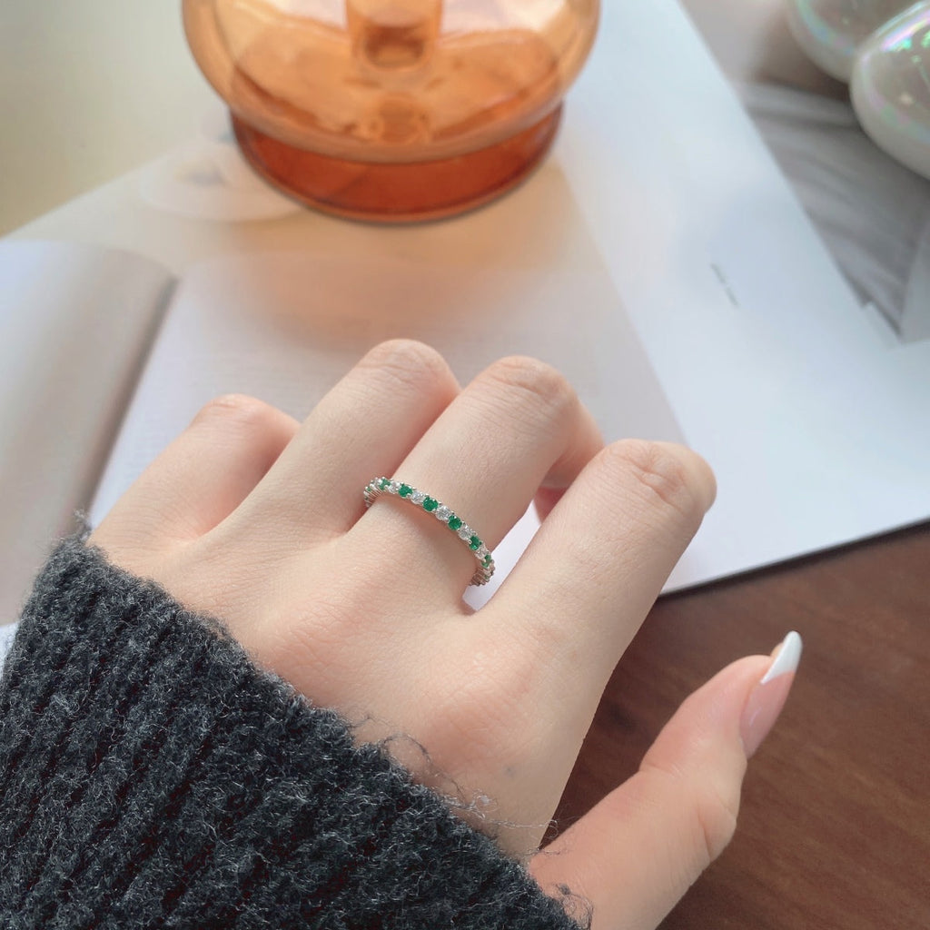 [HOT] Bague de tennis ronde colorée exquise