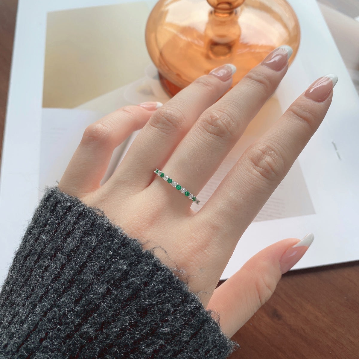 [HOT] Bague de tennis ronde colorée exquise