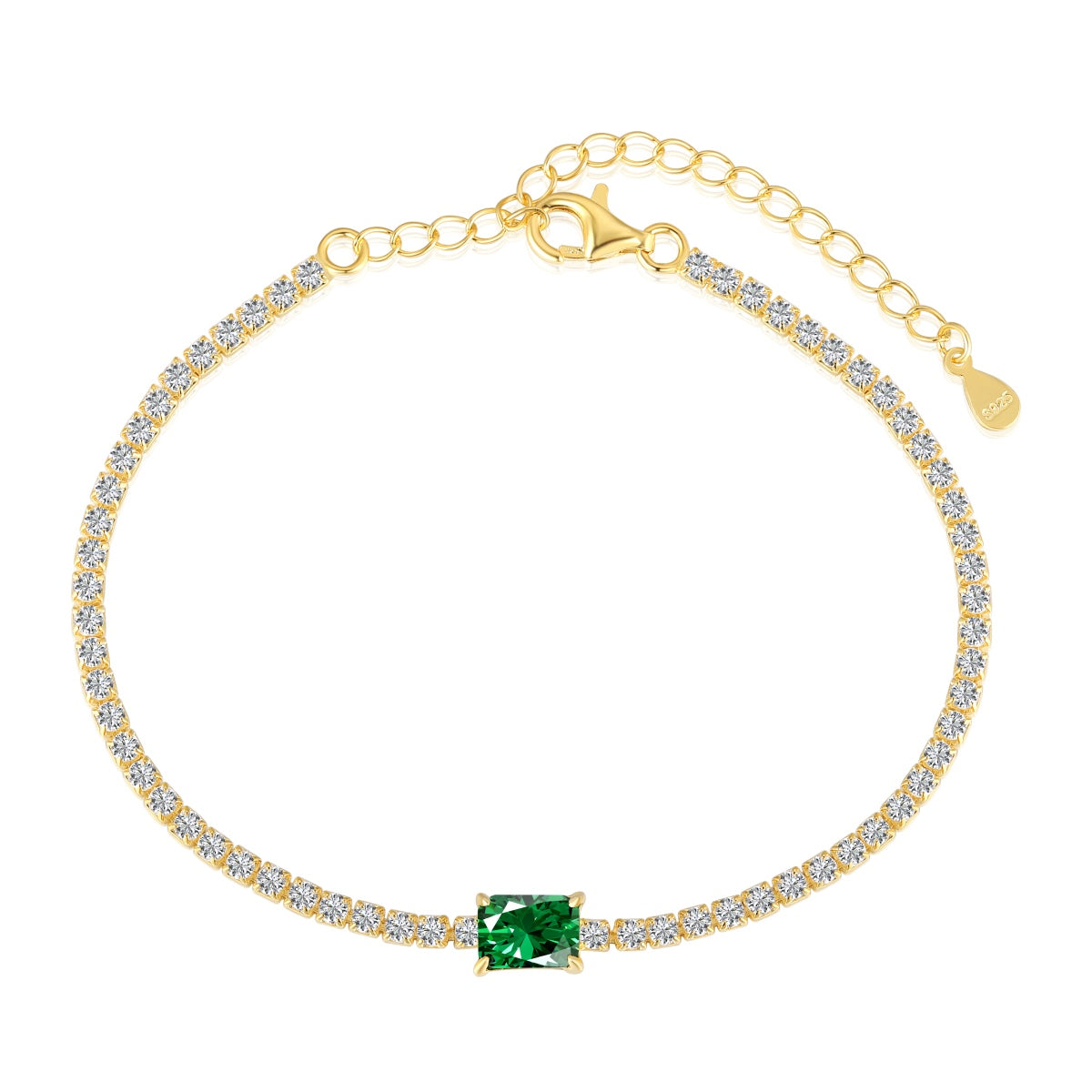 [HOT]1.0 Carat Unique Emerald Cut Banquet Bracelet