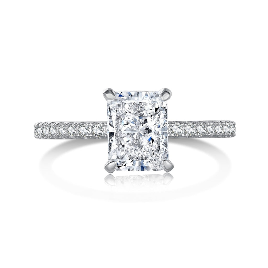[HOT] Bague de fête scintillante et éclatante de 2,0 carats avec taille radiante