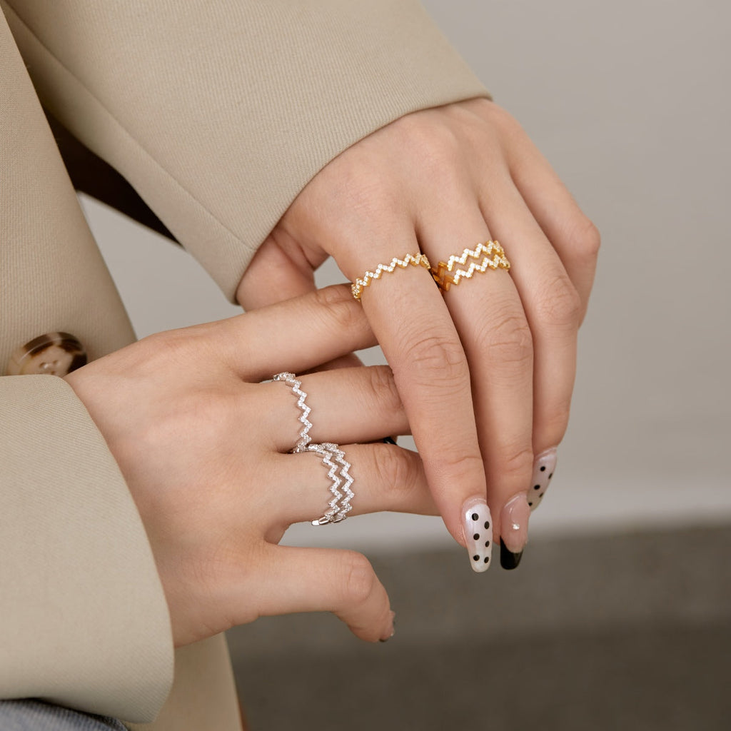 [HOT] Bague quotidienne délicate et enchanteresse en forme de vague