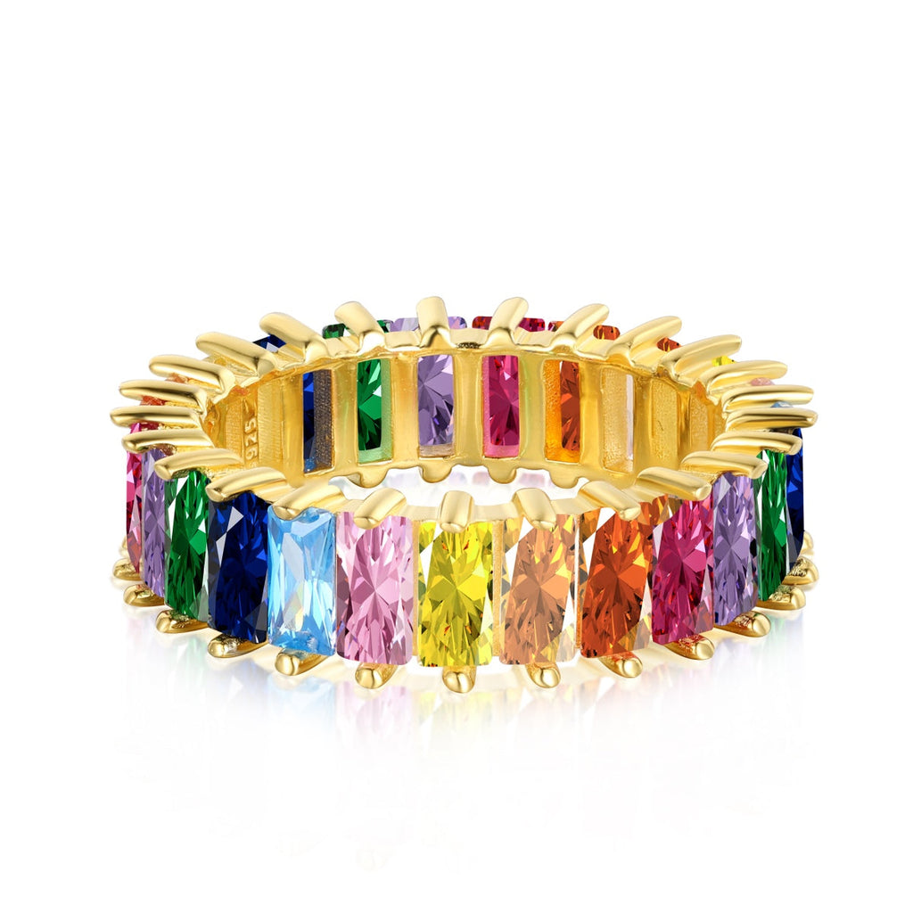 [HOT] Bague unique et colorée à taille radiante