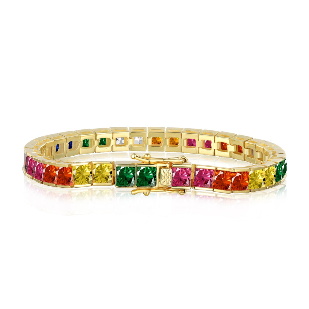 [HOT] Bracelet de tennis taille princesse aux couleurs éclatantes