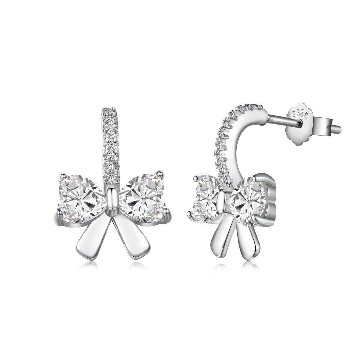 [HOT] Boucles d'oreilles exquises avec un design de nœud en forme de cœur