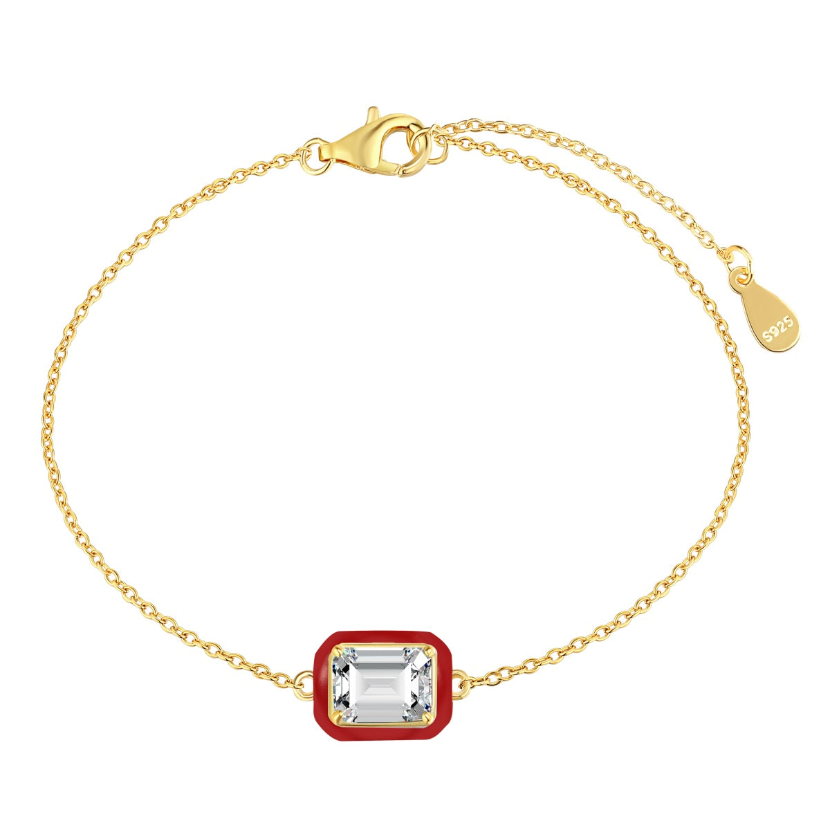 [HOT] Bracelet quotidien taille émeraude coloré et scintillant de 2,0 carats
