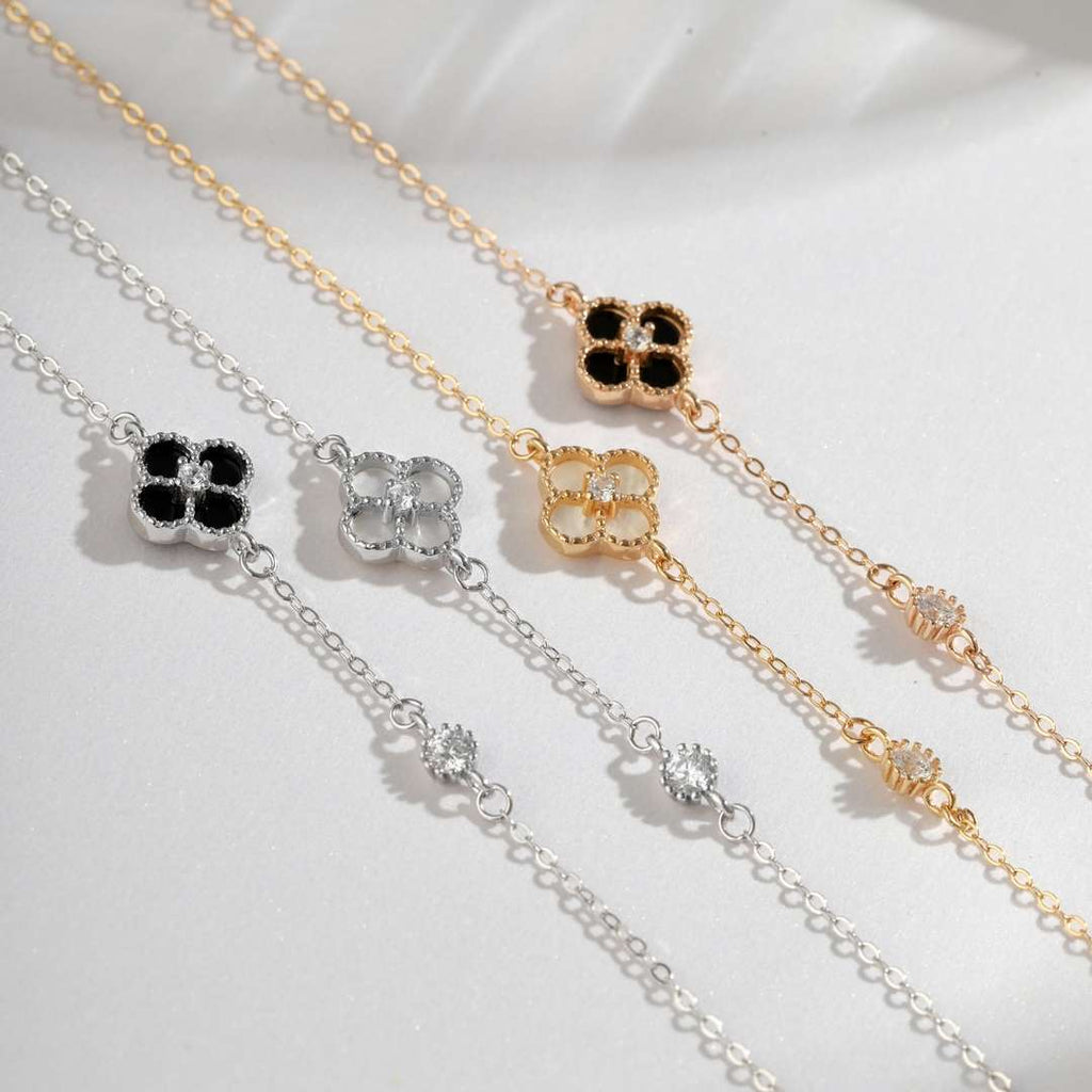 [HOT]Delicate Four Leaf Clover Bracelet