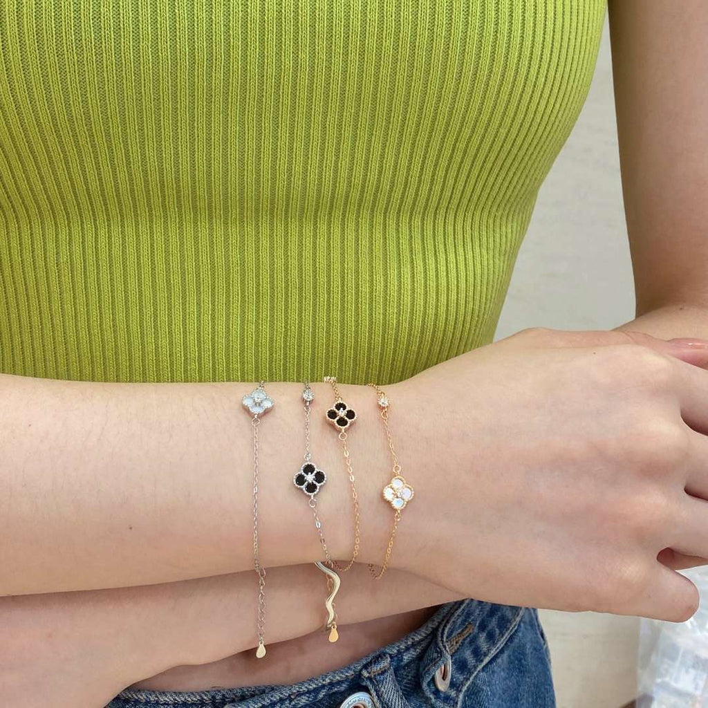 [HOT]Delicate Four Leaf Clover Bracelet