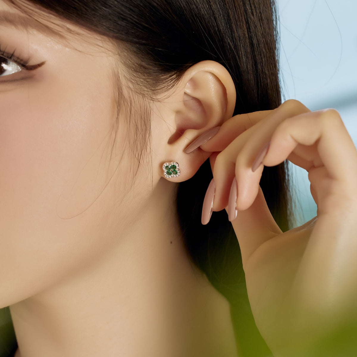 [HOT] Boucles d'oreilles en forme de fleur de trèfle à quatre feuilles