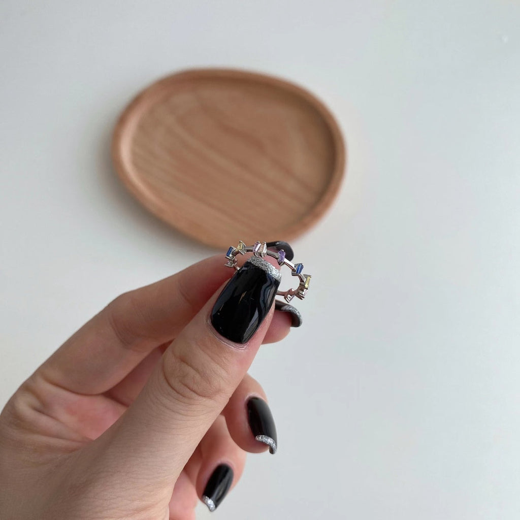 [HOT] Bague journalière unique à coupe trapézoïdale