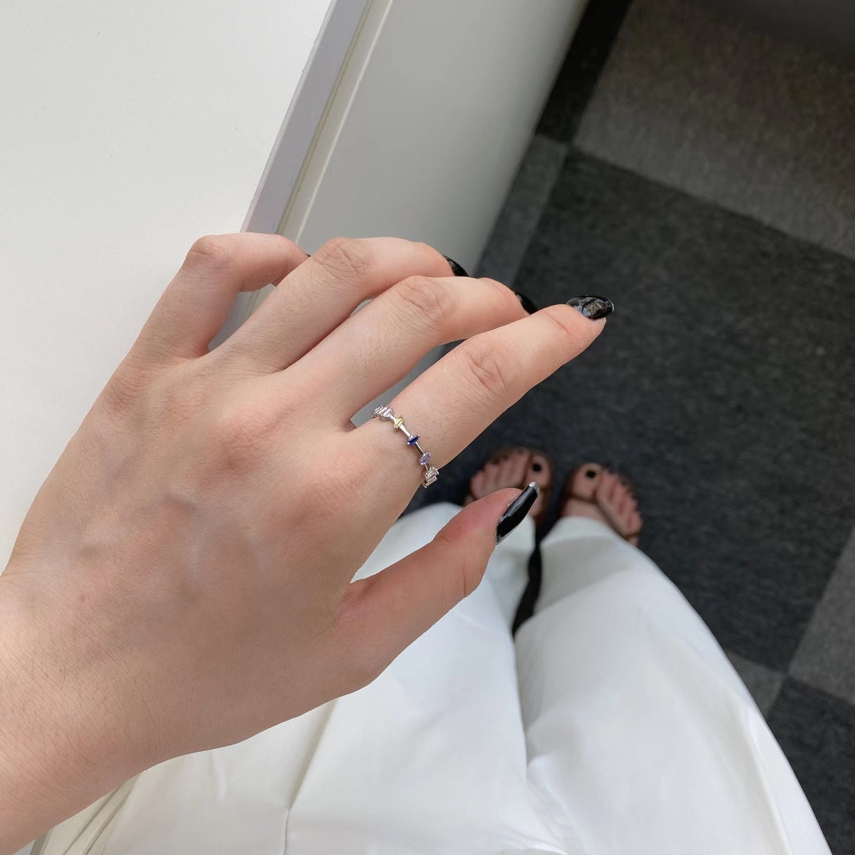 [HOT] Bague journalière unique à coupe trapézoïdale