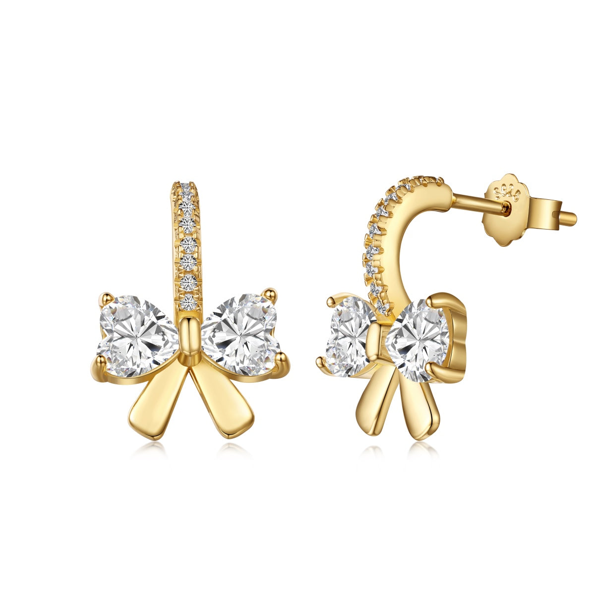 [HOT] Boucles d'oreilles exquises avec un design de nœud en forme de cœur