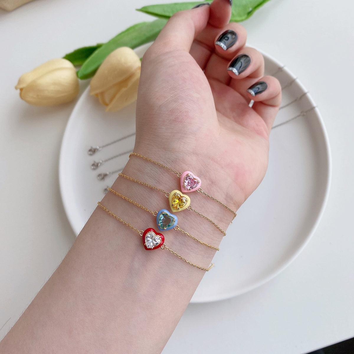 [HOT]Sparkling Romantic Heart Shape Lover Bracelet