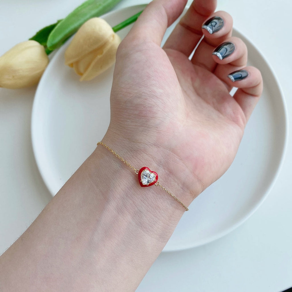 [HOT]Sparkling Romantic Heart Shape Lover Bracelet