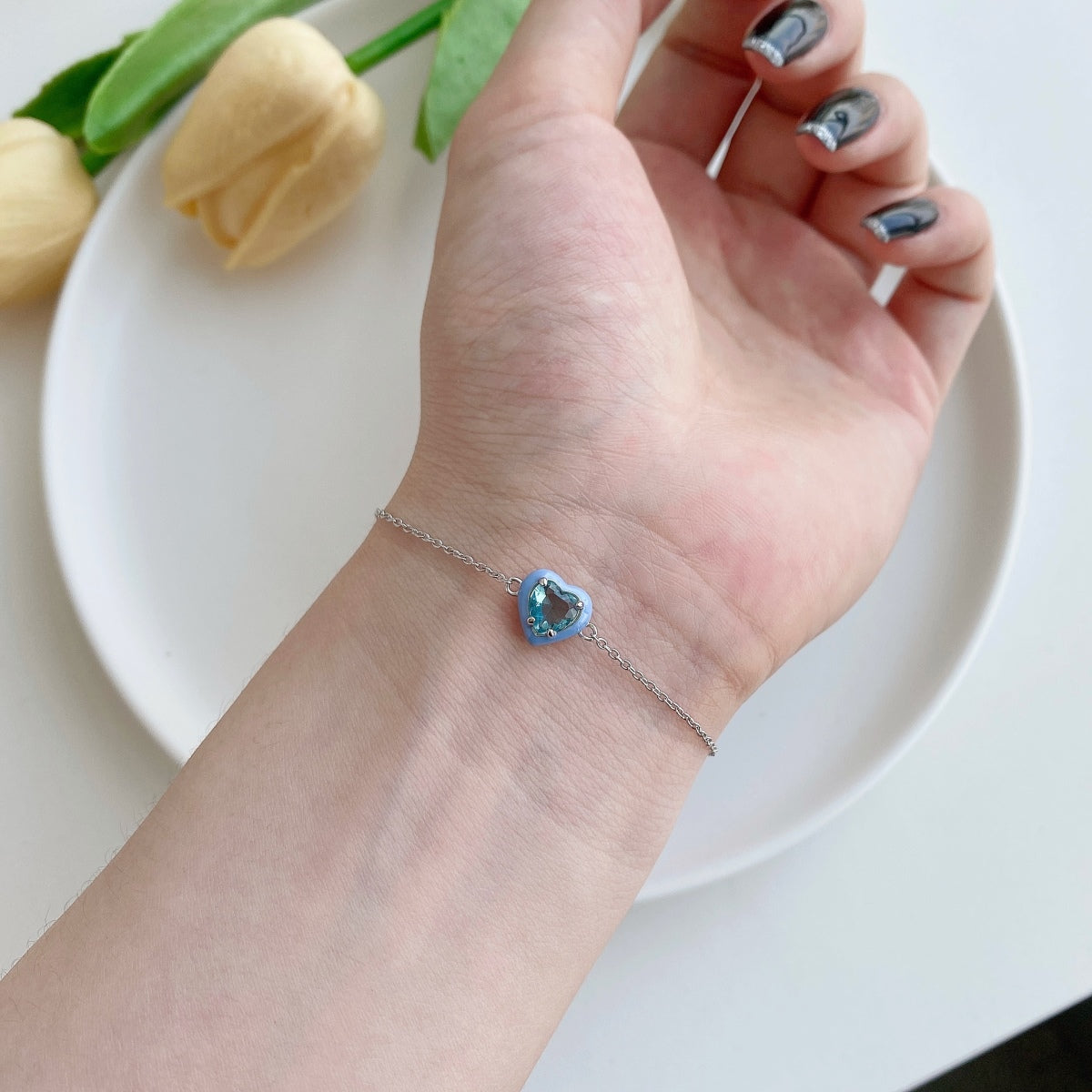 [HOT]Sparkling Romantic Heart Shape Lover Bracelet