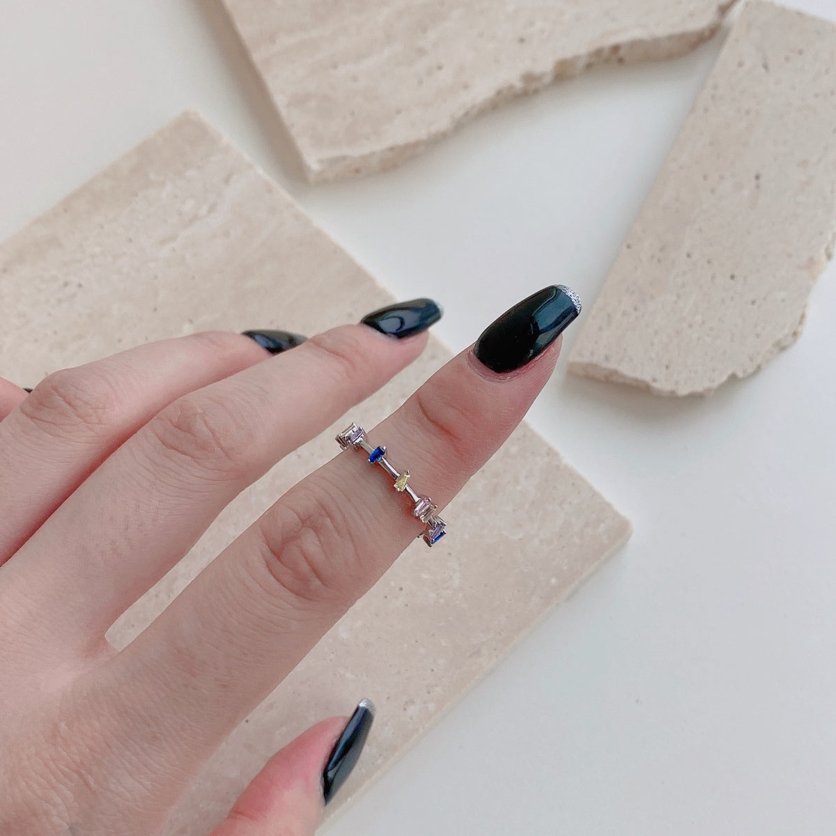 [HOT] Bague journalière unique à coupe trapézoïdale