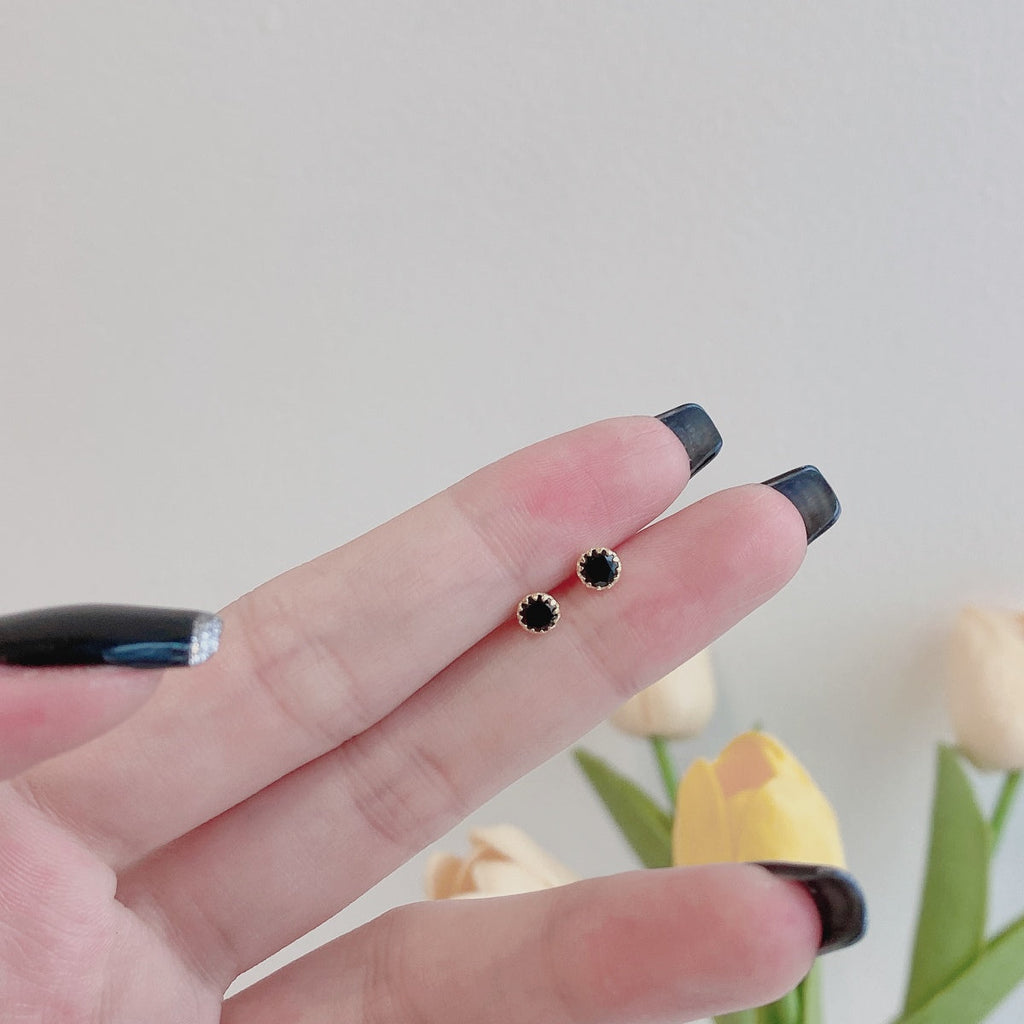 [HOT]キラキラ輝くカラフルなラウンドシェイプイヤリング