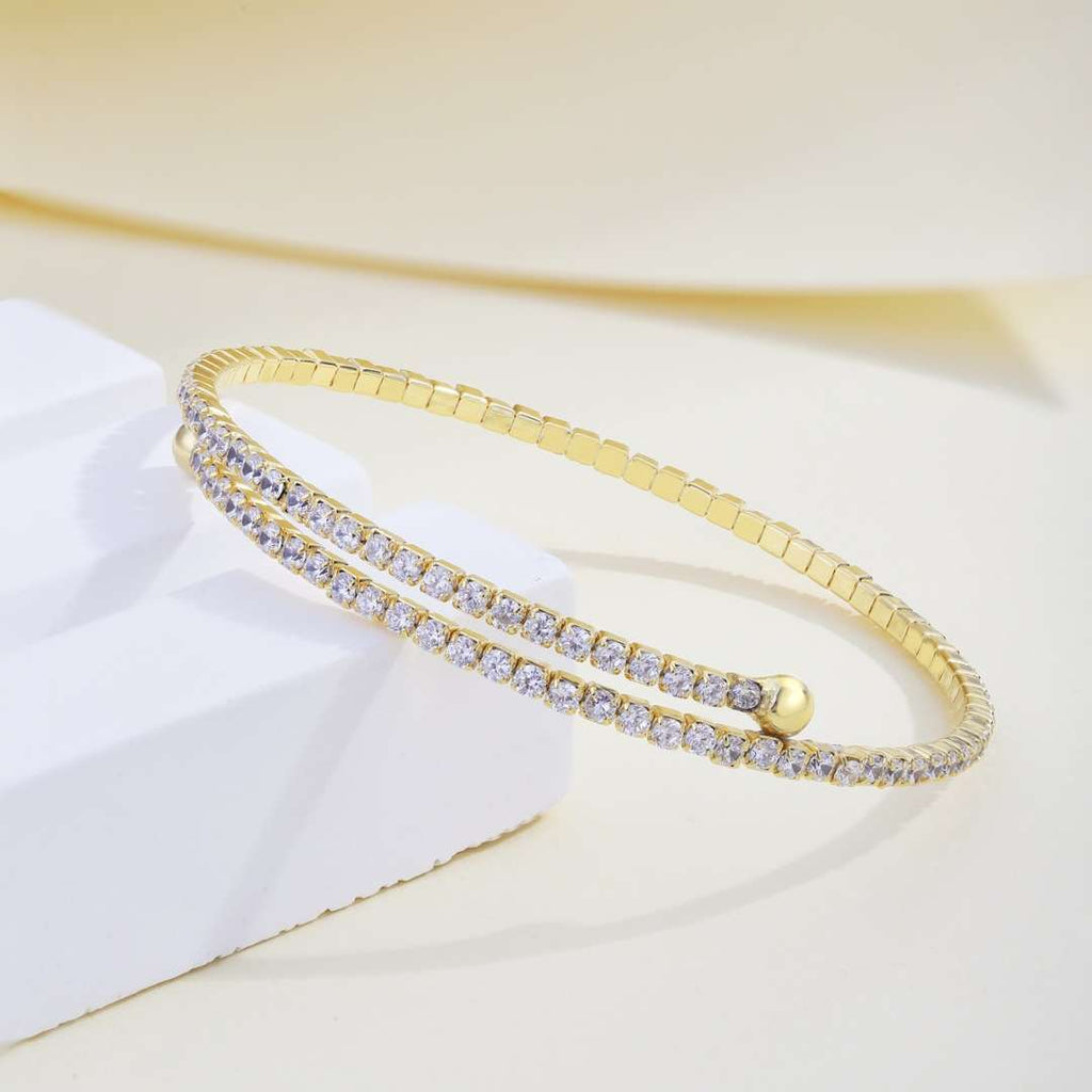 [HOT]Row of Diamonds Round Fashion Bracelet
