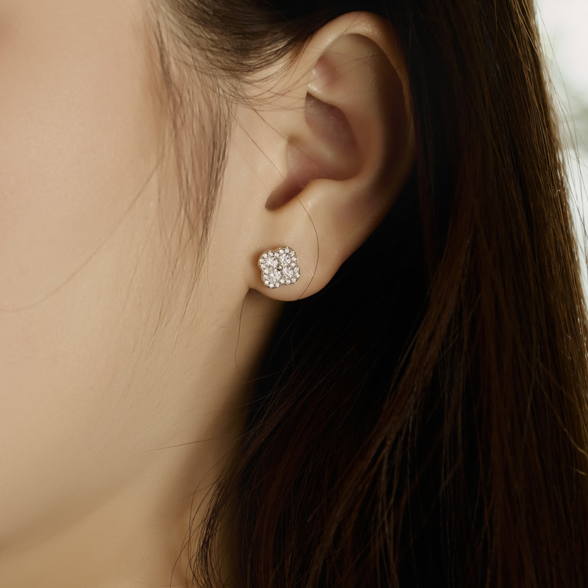 [HOT] Boucles d'oreilles en forme de fleur de trèfle à quatre feuilles