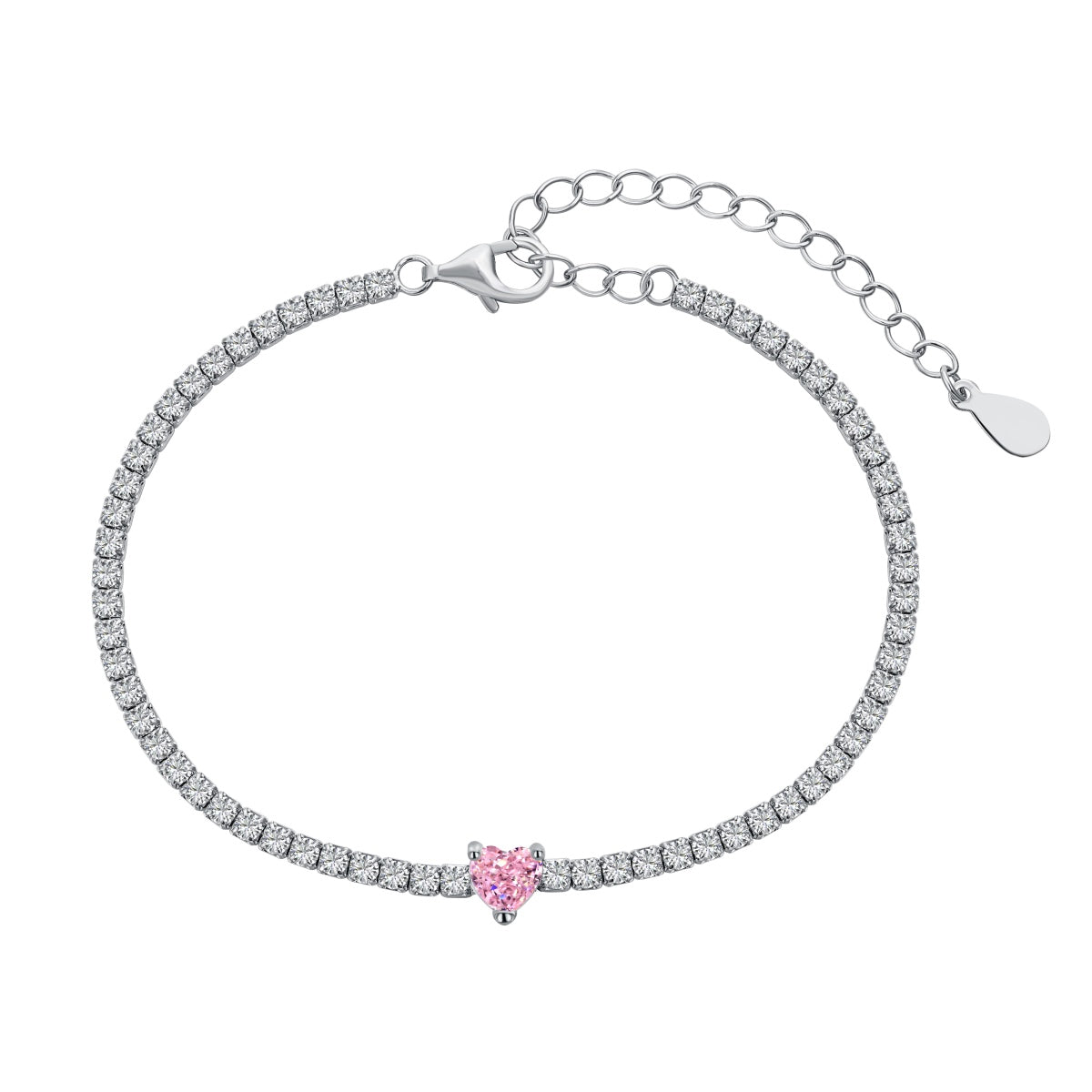 [HOT]0.5 Carat Elegant Romantic Heart Shape Lover Bracelet