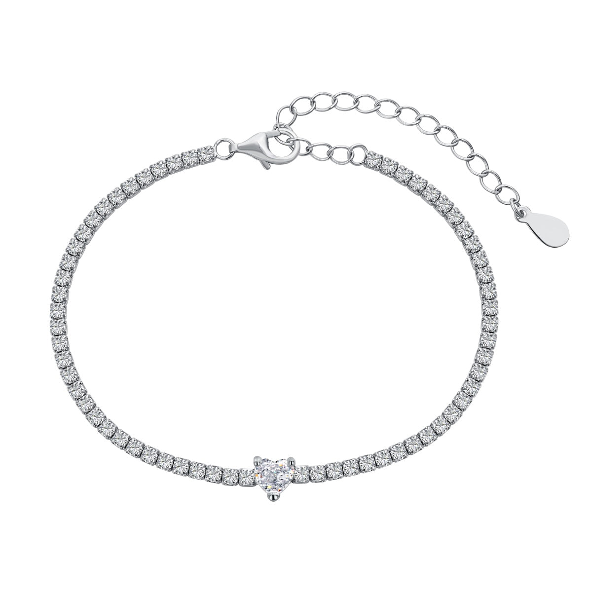 [HOT]0.5 Carat Elegant Romantic Heart Shape Lover Bracelet
