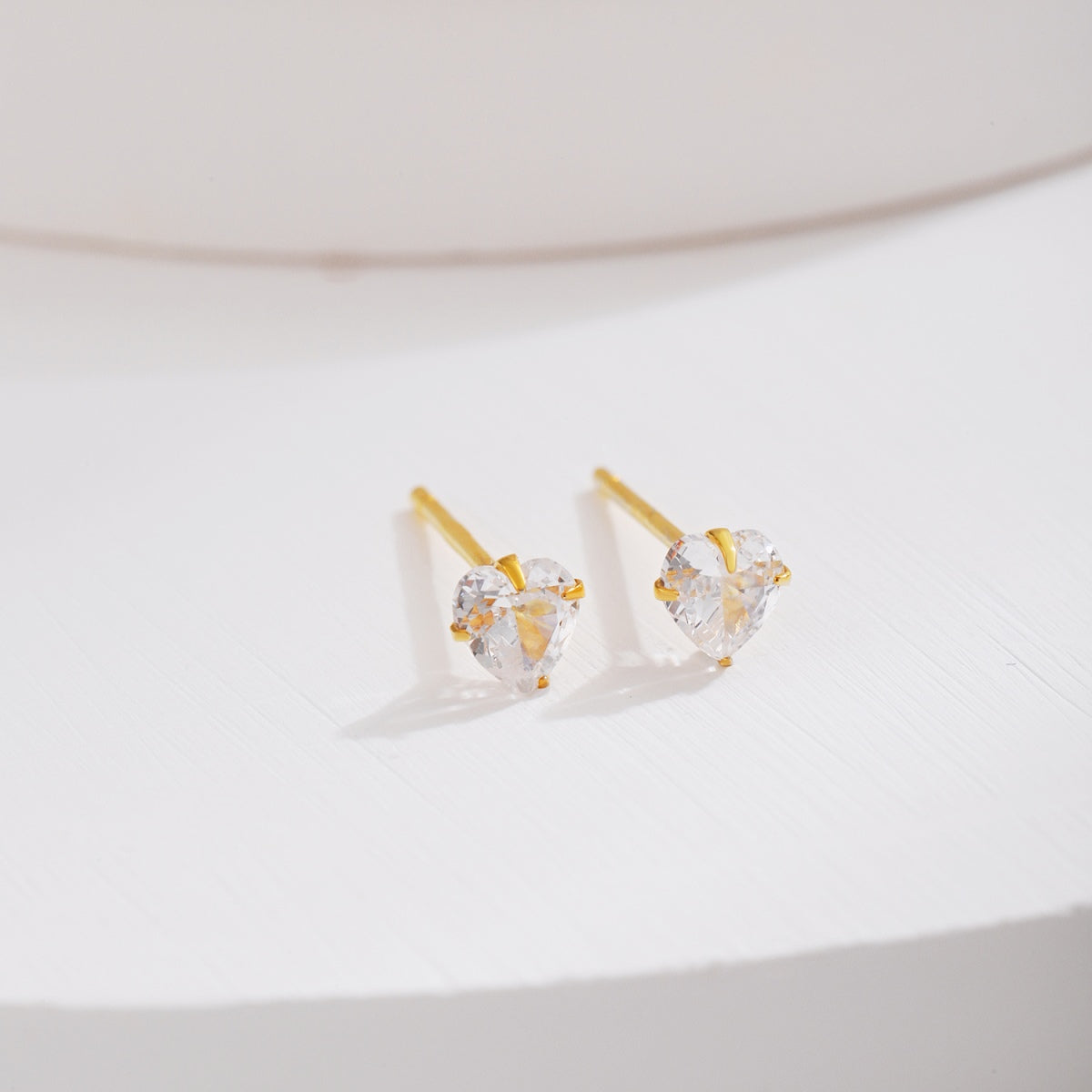 [HOT] Boucles d'oreilles simples en forme de cœur scintillant