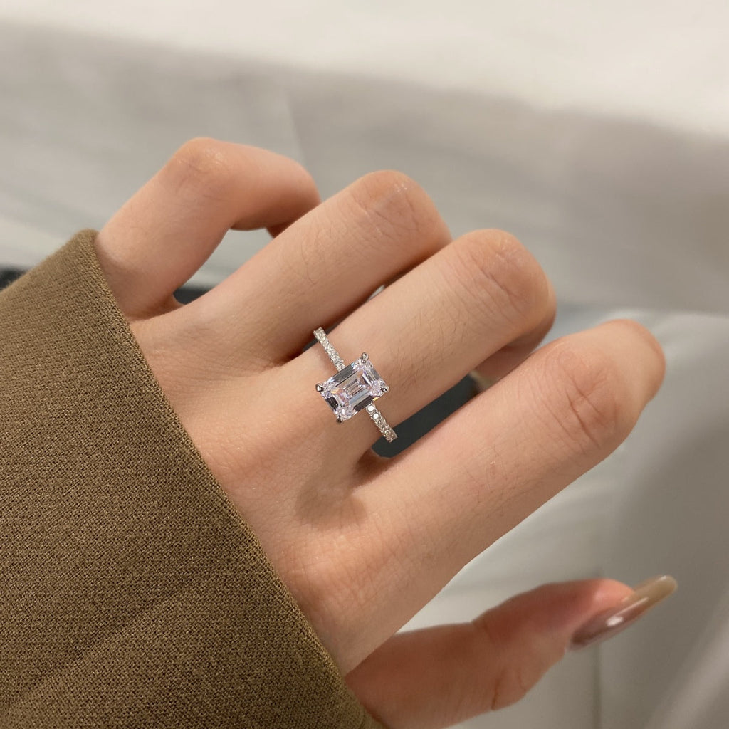 [HOT] Bague de fête scintillante et ornée de 2,0 carats, taille radiant