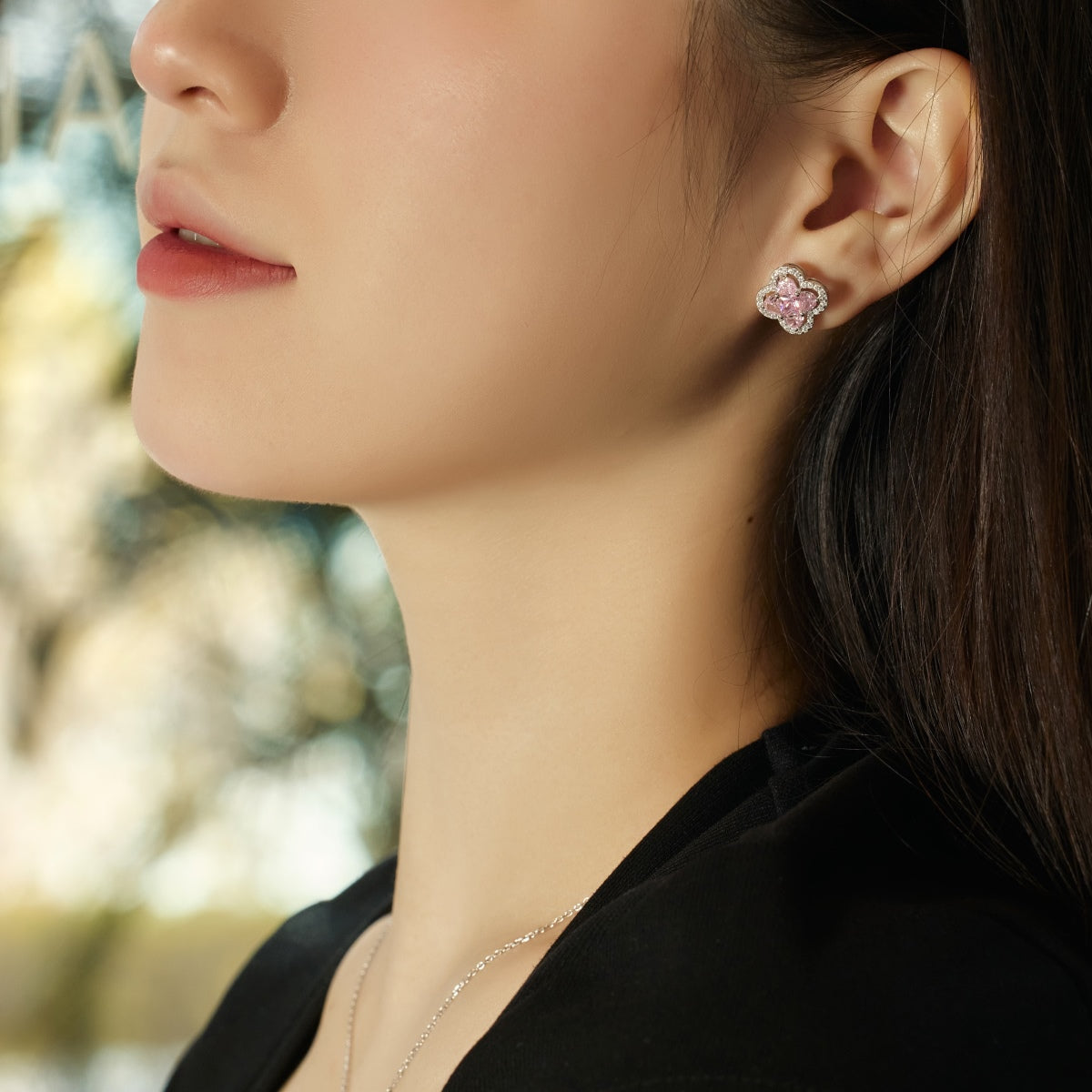 [HOT] Boucles d'oreilles exquises en forme de trèfle à quatre feuilles porte-bonheur