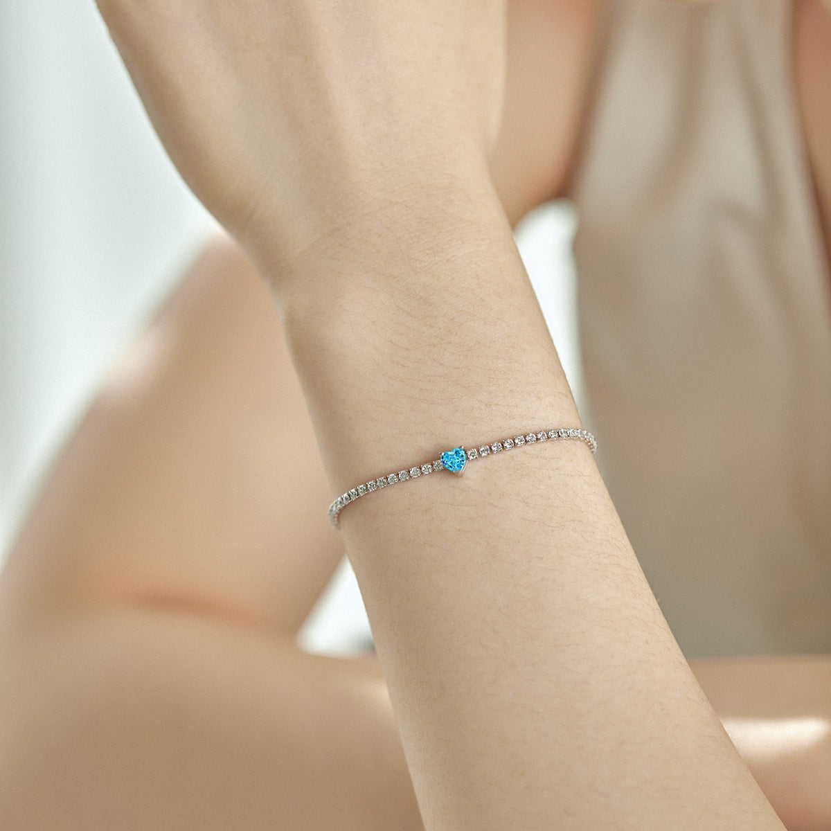 [HOT]0.5 Carat Elegant Romantic Heart Shape Lover Bracelet