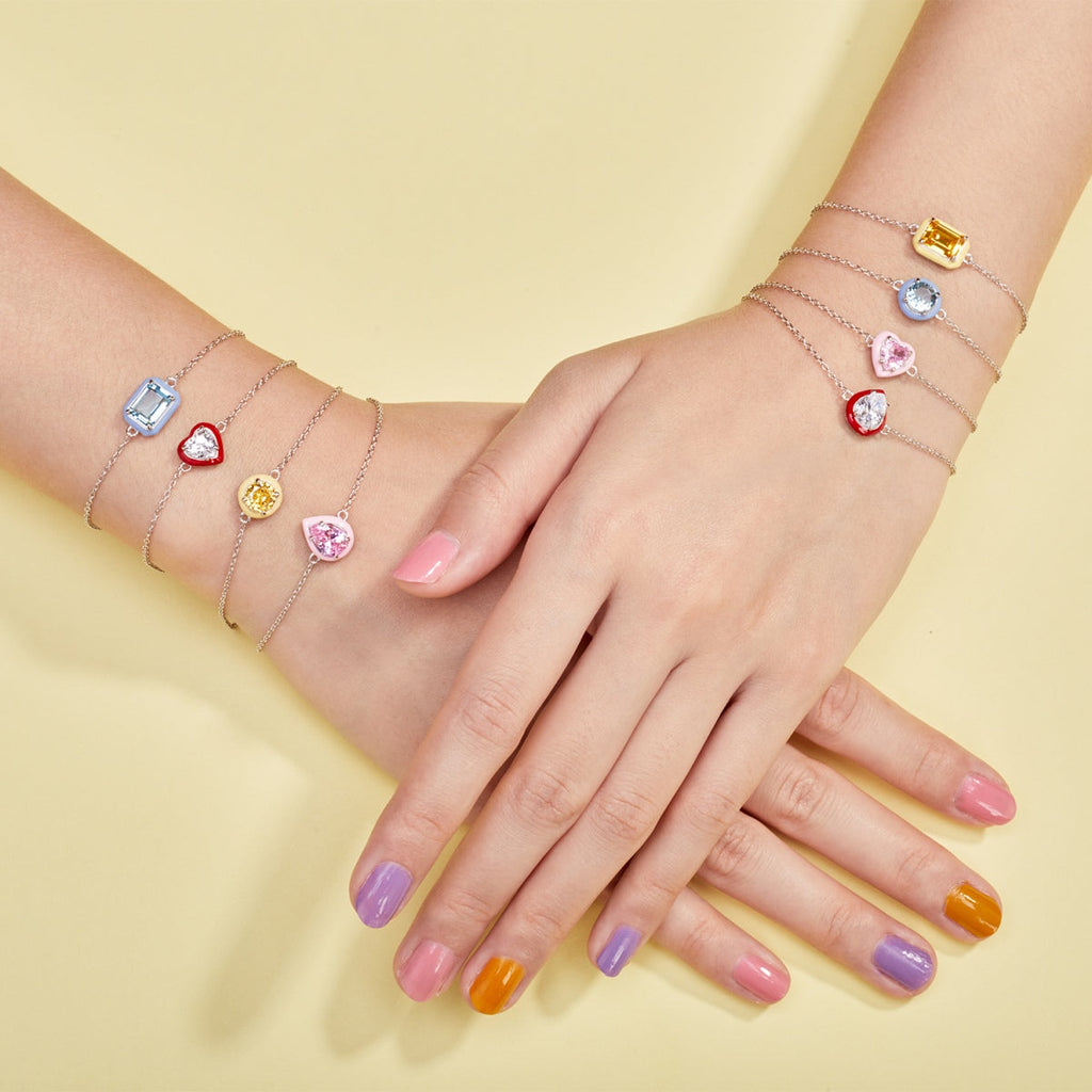 [HOT] Bracelet quotidien taille émeraude coloré et scintillant de 2,0 carats