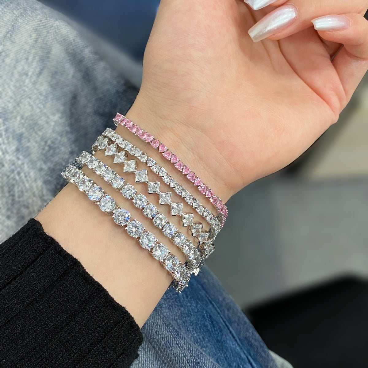 [HOT] Bracelet quotidien orné de 0,5 carat taille princesse
