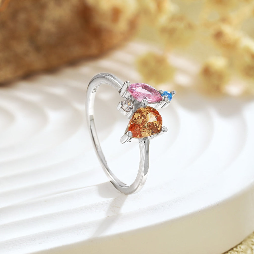 [HOT] Bague quotidienne multi-coupes colorée et éclatante