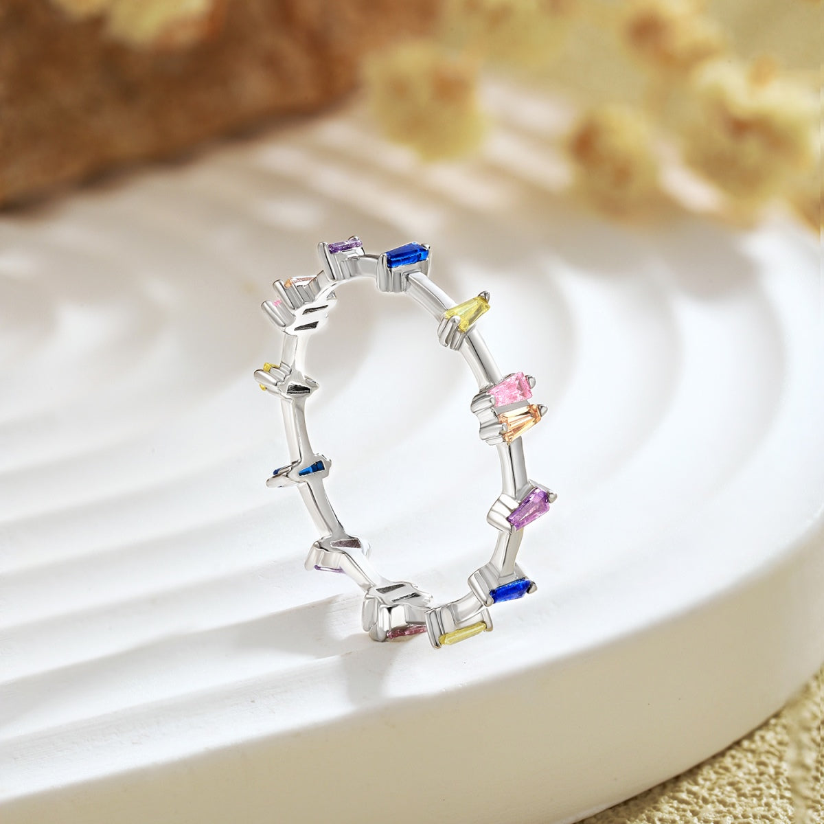[HOT] Bague journalière unique à coupe trapézoïdale