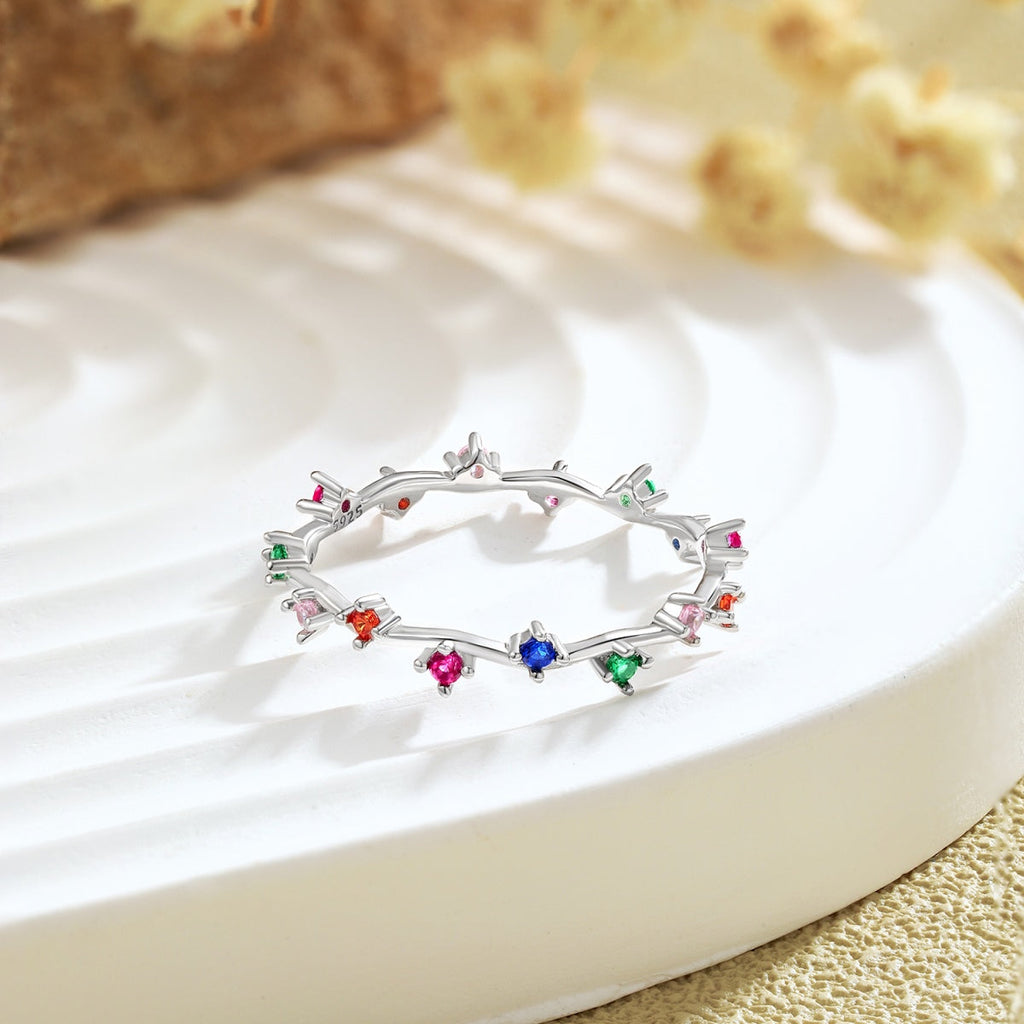 [HOT] Bague quotidienne ronde colorée et rayonnante