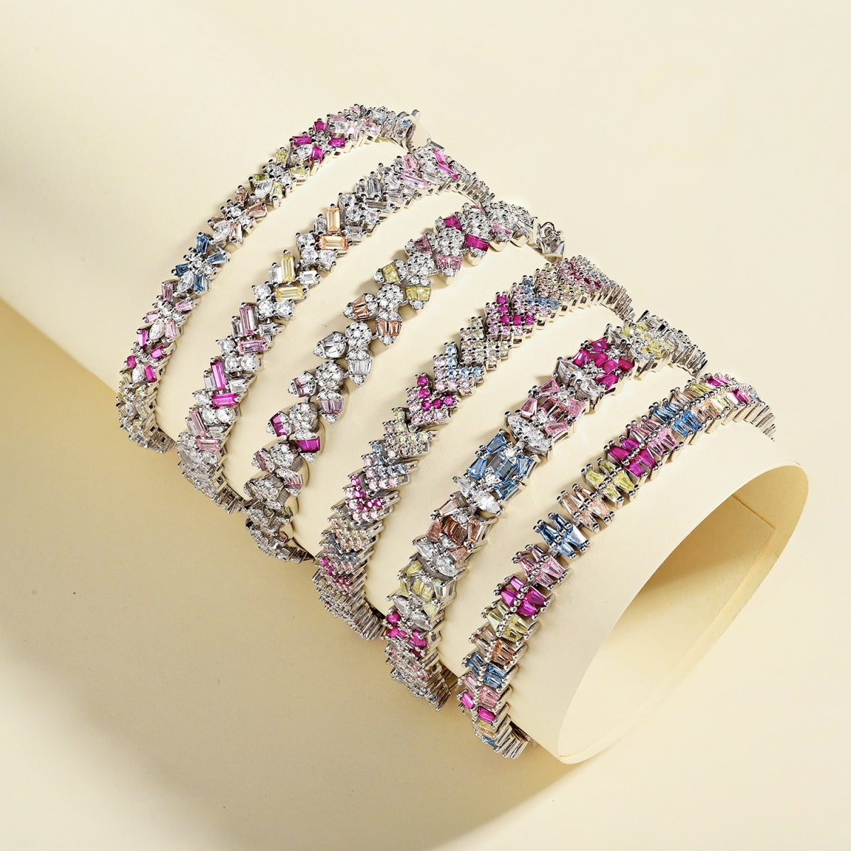 [HOT]Radiant Colorful Emerald Cut Party Bracelet