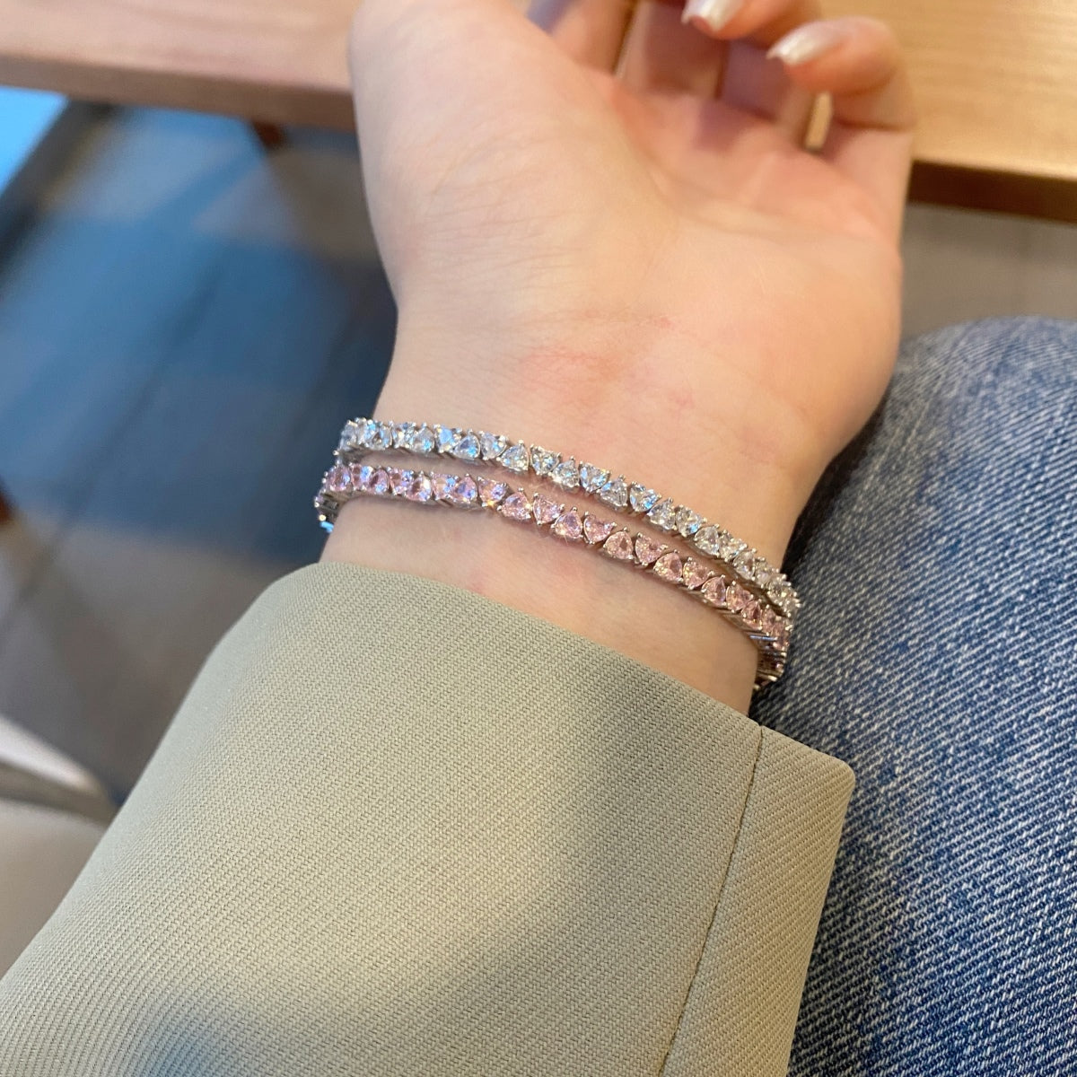 [HOT]Dazzling Romantic Heart Shape Lover Bracelet