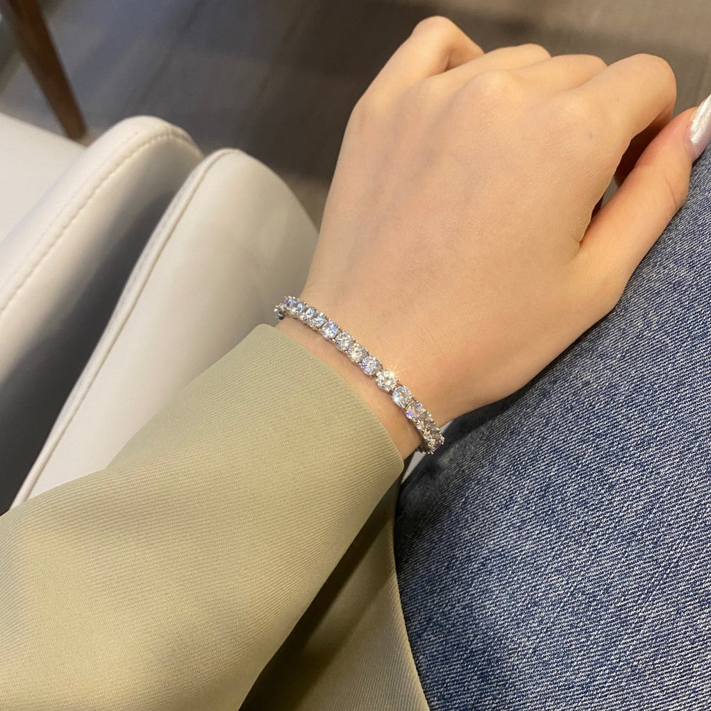 [HOT] Bracelet de mariage rond orné et scintillant