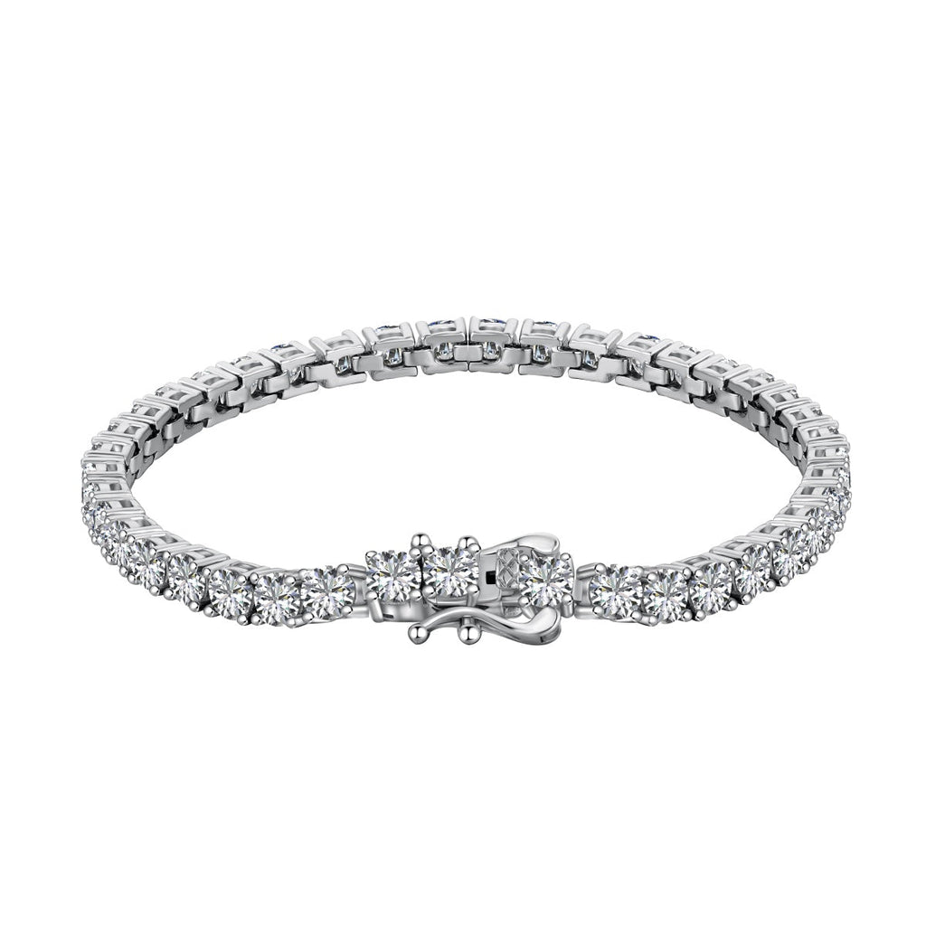 [HOT] Bracelet de tennis luxueux à coupe ronde ornée